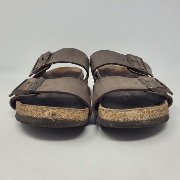 Birkenstock Sandals Womens EU37 US6 Arizona Brown Birko-Flor Slides Comfort - Picture 3 of 11
